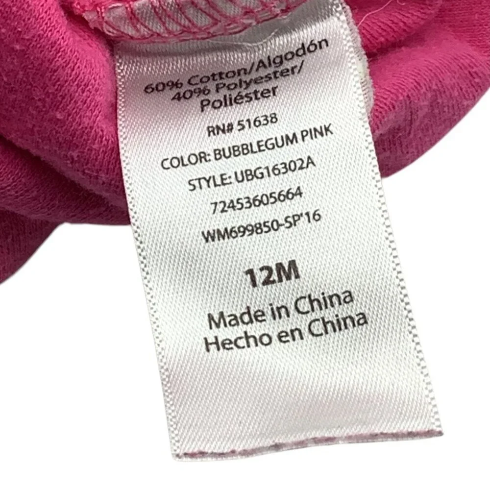 Baby Girl Bodysuit Lot Of 4 Sz 6-12M Strawberry Heart & Leopard Print Pink White